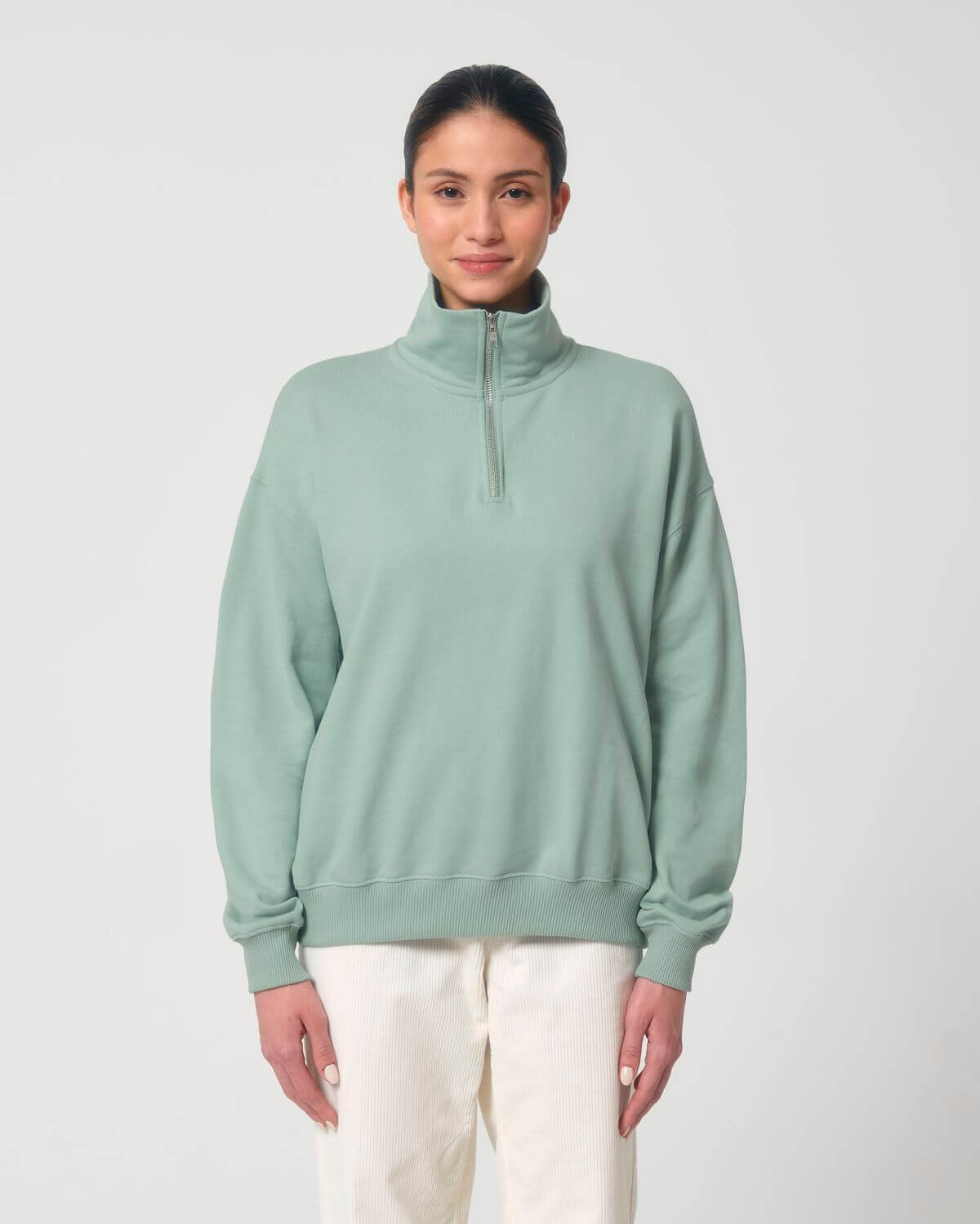Laval - Boxy Damen Sweatshirt mit Reissverschluss