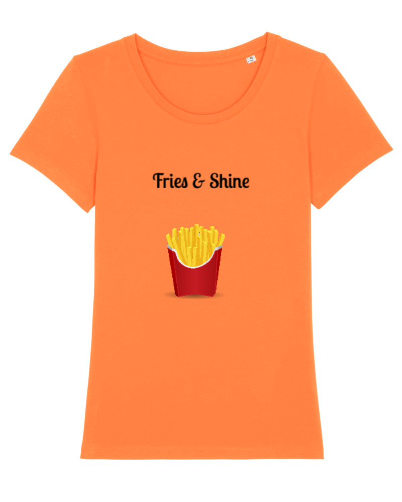 Bekleidung, T-shirt, Essen, Pommes