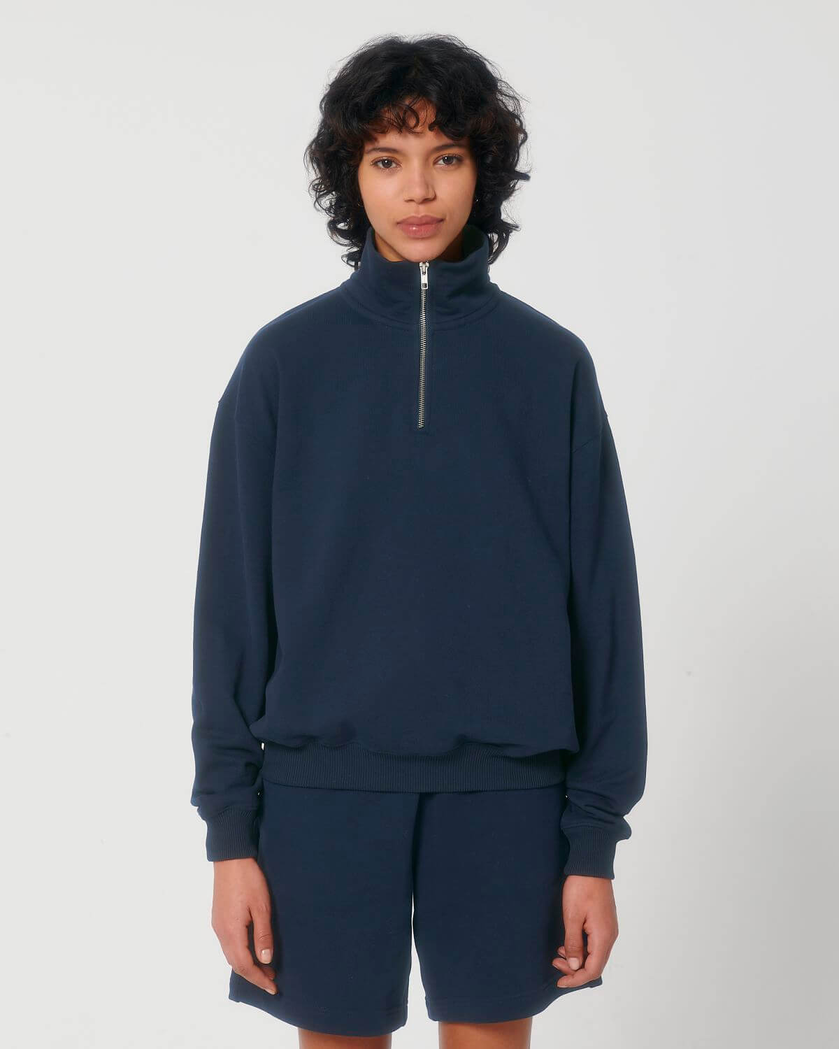Laval - Boxy Damen Sweatshirt mit Reissverschluss
