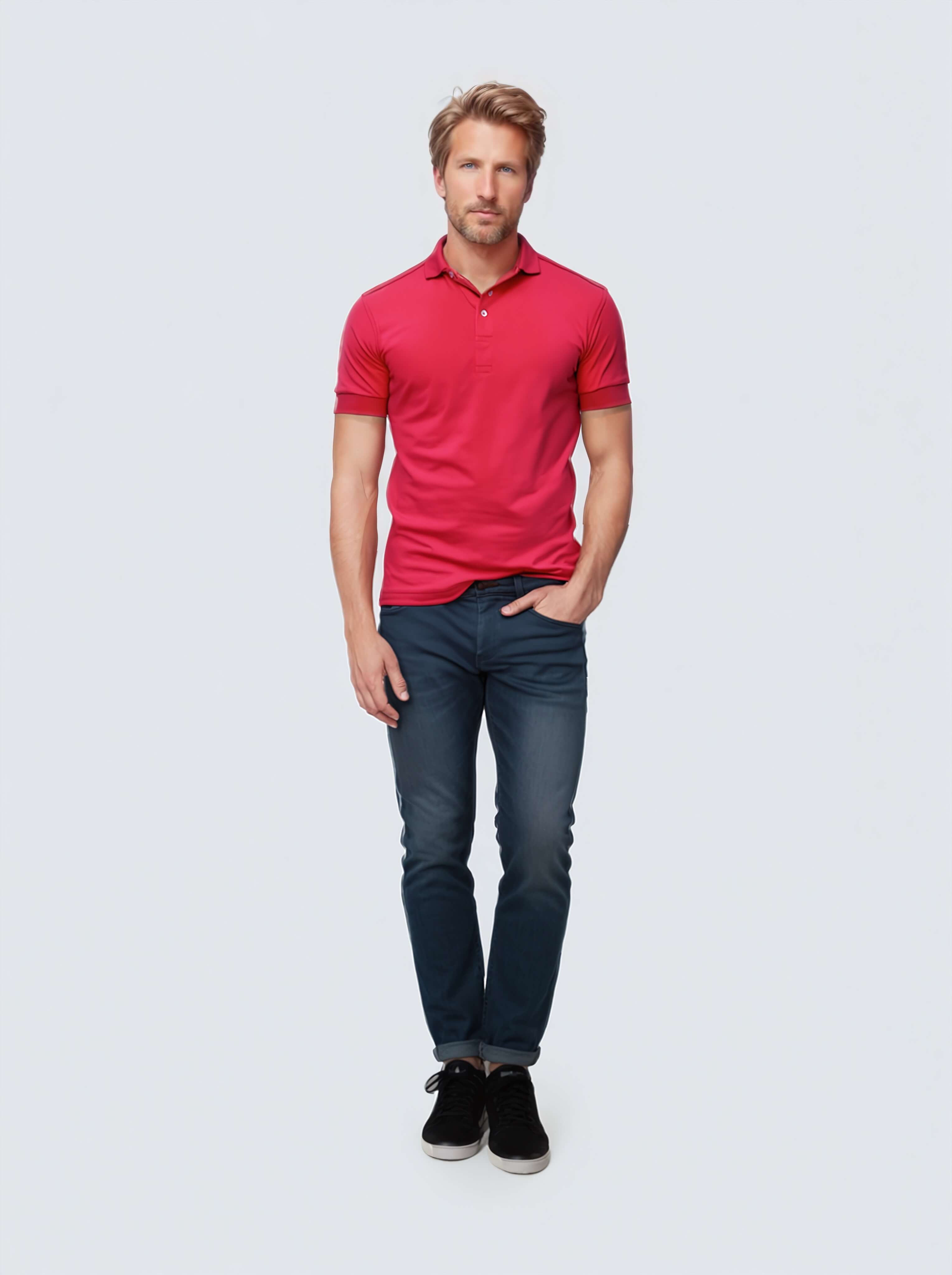 Hosen, T-shirt, Hemd, Mann, Person